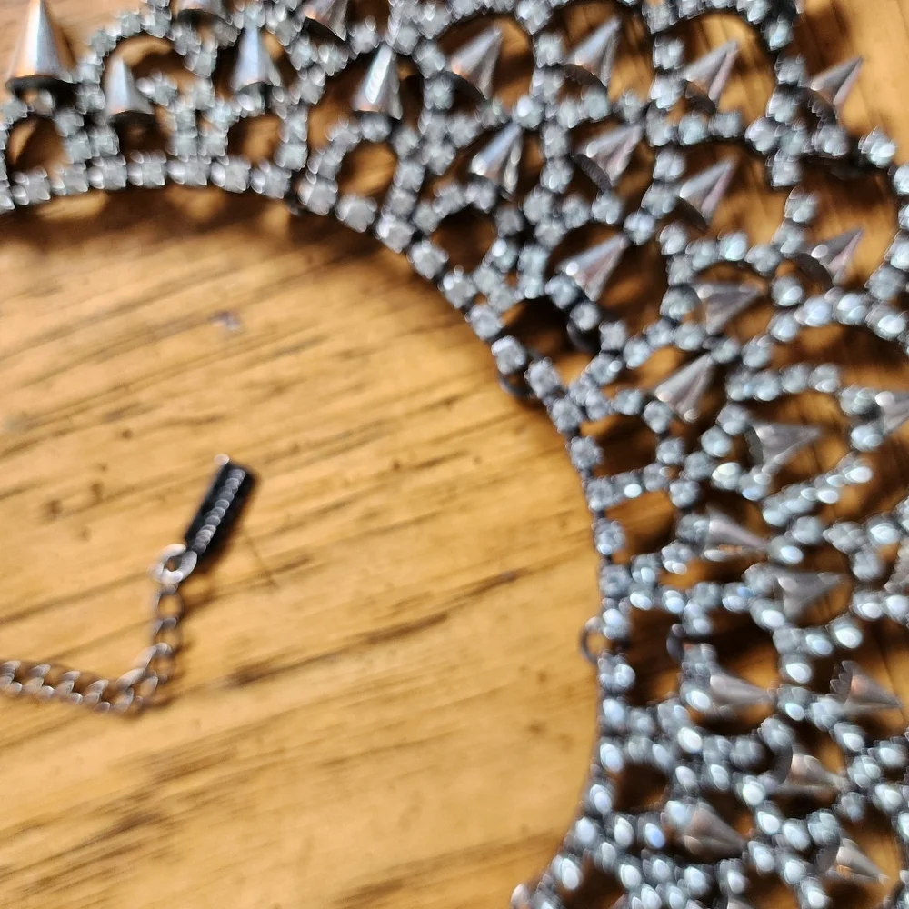 Baublebar stud rhinestone statement fashion costume jewelry necklace - Picture 4 of 5